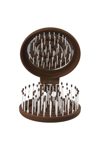 Proco Beauty Makaron Saç Fırçası-üç Boyutlu 3d Esnek Aynalı Çanta Boy Saç Fırçası-compact Detangler