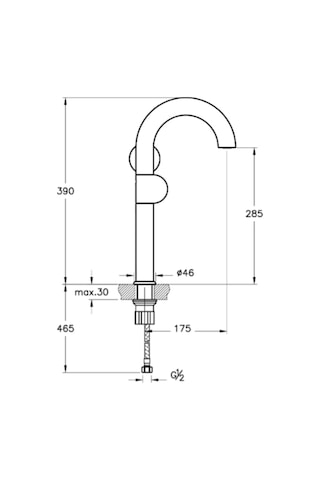 VitrA Liquid A42791 Sağdan Kullanım Yüksek Lavabo Bataryası