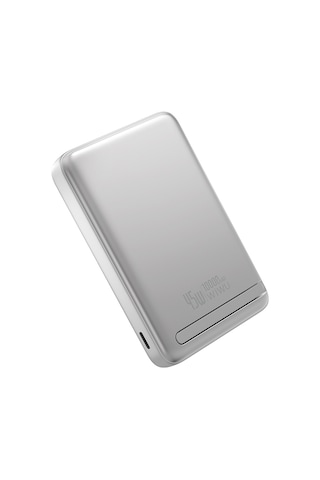 Wiwu Wi-p090 Mag Pro Serisi Qi2 Teknolojili Standlı 45w M-safe Wireless Powerbank 10.000mah Gümüş