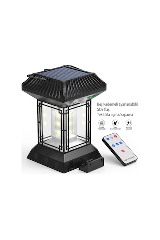 Nobrelto Cl-t60 Smart Solar Light - 60 Cob Led 1200 Lümen Hareket Sensörlü Uzaktan Kumandalı Güneş E Beyaz