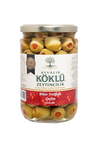 Ayvalık Köklü Zeytincilik Biber Dolgulu Yeşil Zeytin Cam 420 G Ayvalık Köklü Zeytincilik Biber Dolgulu Yeşil Zeytin Cam 420 G