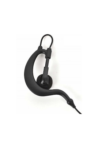 Yaozixa 3.5mm Kablolu Radyo Kulaklığı - Tek Kulaklı Ergonomik Tasarım, Esnek Kıvrımlı Kablo, Dışarıdaki Etkinlikler İçin Siyah