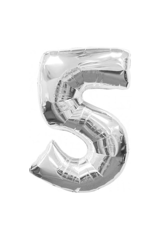 Brokoli Home 5 Numara Folyo Gümüş Balon 100cm 40inç Helyuma Uygu Karışık Renkli