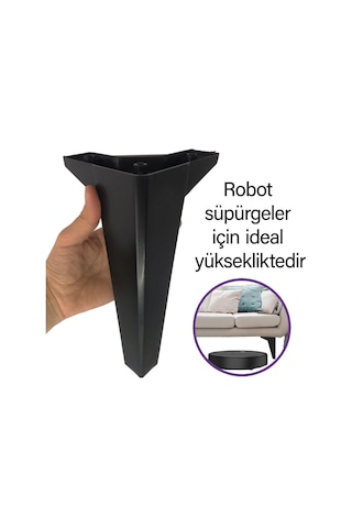 4 Adet Serdivan 20 Cm Siyah Lüx Mobilya Kanepe Sehpa Ünite Koltuk Ayağı Baza Ayak