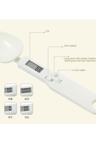 Yeni 500g / 0.1g Taşınabilir Lcd Dijital Mutfak Ölçeği Kaşık Gram Elektronik Kaşık Ağırlık Volumn Gıda Ölçeği Yeni Yüksek Kalite Ahşap