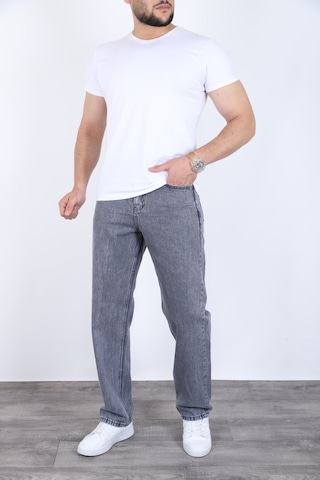 Blayn Jeans Erkek Antrasit Baggy Kot Pantolon - Geniş Kalıp Günlük Rahat Denim Jean Liver Gri
