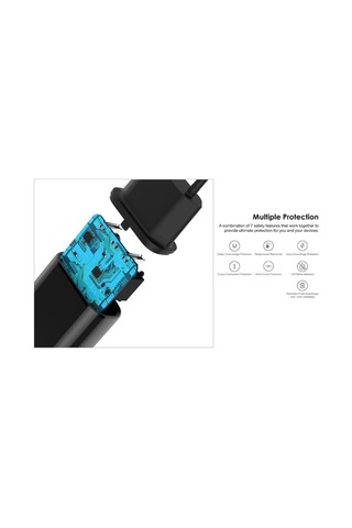 Fastbuy Siyah 2a Lightning Şarj Seti, Euro Şarj Aleti + 1m Kablo, Ani Akım, Kısa Devre & Sıcaklık Koruma