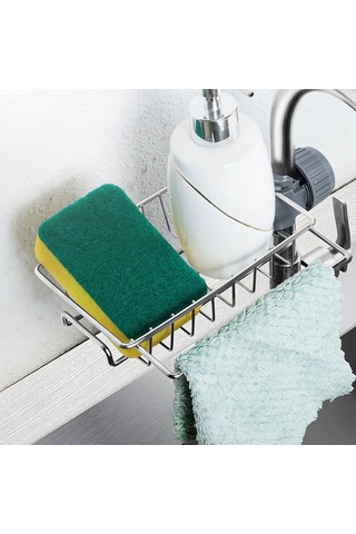 Paslanmaz Çelik Musluk Organizatörü - Lavabo Alanınızı Düzgün Ve 有序 Mutfak Veya Banyo İçin Tutun Çok Renkli