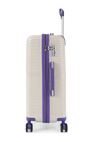 Ççs 5239 Polipropilen Orta Boy Valiz Beyaz-mor Beyaz - Mor