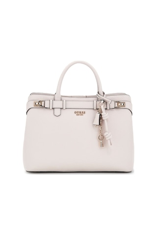 Kadın Aksesuarlı Ve Toka Detaylı El Çantası - Krem Krem