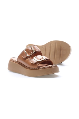 Fast Step Hakiki Deri Kadın Klasik Sandalet 621za1140 Taba
