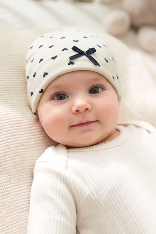 Just Inner Kız Bebek 2'li Pamuklu Bere Kalpli Çizgili Esnek Ve Konforlu 684504 Krem