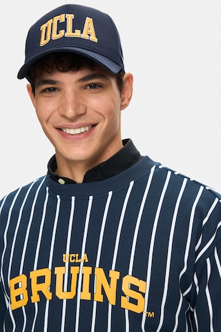 Ucla Nelly Lacivert Bisiklet Yaka Baskılı Oversize Fit Erkek Sweatshirt Lacivert
