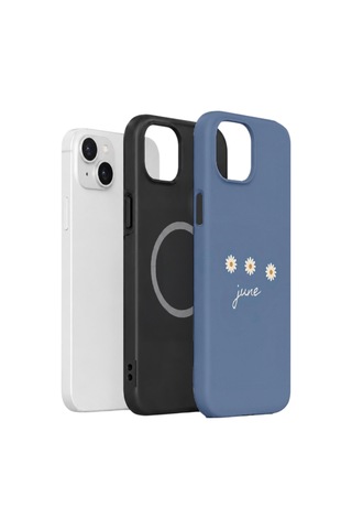 Apple iPhone Uyumlu 15 Vorian Çift Katmanlı Magsafe Kılıf June Daisy Blue
