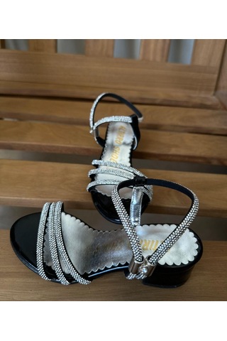 Gala Taş İşlemeli Çocuk Topuklu Ayk. Siyah