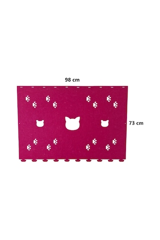 Kedi Oyuncağı Tüneli 1. Kalite 3mm Keçeden Geçmeli Kedi Ve Pati Figürlü 9 Renk A2