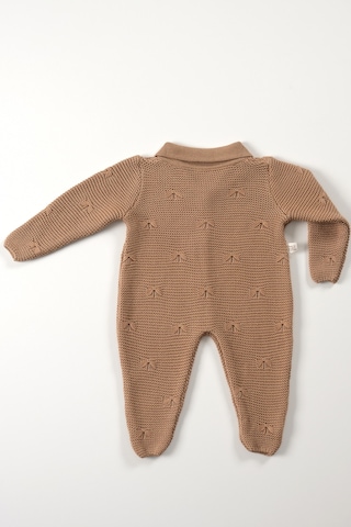 Tinylamb Triko Yenidoğan Kahverengi Mini Set 4 Parça Premium Bebek Seti Kahverengi
