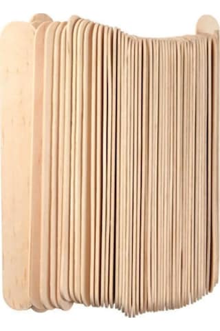 Epoksi Karıştırma Çubuğu Ahşap Dil Basma Çubuğu Naturel 100 Lü 14 Cm Renksiz