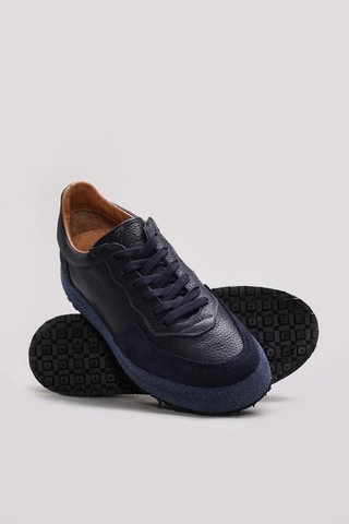 FAST STEP Hakiki Deri Erkek Casual Ayakkabı 723ma118 Lacivert