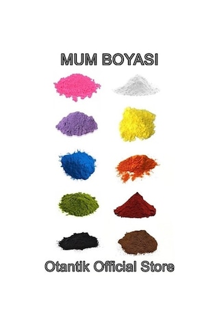 Mum Boyası Toz 10 Renk Soya,Parafin Mum %100Doğal Yağda Çözünen