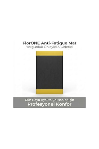 FlorONE Anti-Fatigue Mat Yorgunluk Önleyici İş Yeri Paspası Sarı Şeritli 90 x 150