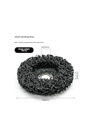 Hombey Stahl-grinding Sheet 125mm Siyah: Metal, Ahşap, Plastik Boya Kaldırma, Pas Temizleme Ve Pürüzsüz Cila İçin Dayanıklı Taşlama Diski 110g