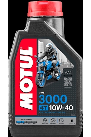 Motul 3000 10W40 4T Motosiklet Motor Yağı 12 Adet 12L Yüksek ve Dayanıklılık