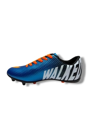Walked 401-26 Çocuk Çivili Halı Saha Krampon Mavi Turuncu 31-35 Mavi