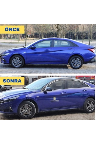 Hyundai Elantra Krom Cam Çerçevesi Set 2020- 12 Parça
