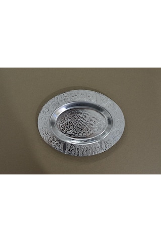 Paslanmaz Çelik Oval Tepsi 304 Kalite Krom, Dekoratif Ve Servis Amaçlı Küçük Tepsi 18 Cm