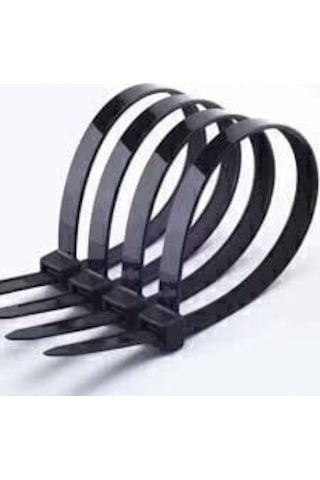 Uv Tork Kablo Bağı Cırt Kelepçe 7,6 Mmx300 Mm Siyah 100 'lü Paket