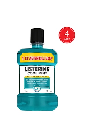 Listerine Cool Mint Ağız Bakım Suyu 4 x 1 L