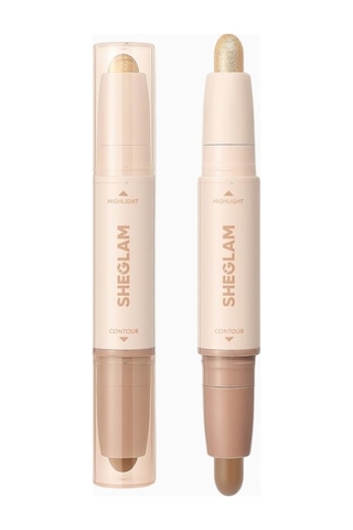 Sheglam 2'si 1 Arada Kontür Ve Aydınlatıcı Çubuk Makyaj Setleri Hazelnut Latte