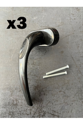 Alüminyum Pvc Pencere Kolu Siyah 3 Adet