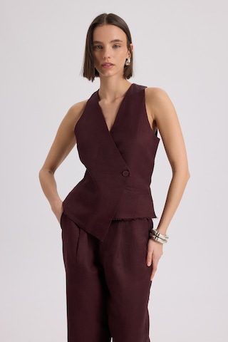 Mai Collection Mai Studios Co. Nagmetah Sırt Pencereli Bordo Yelek Pantolon Takım Bordo