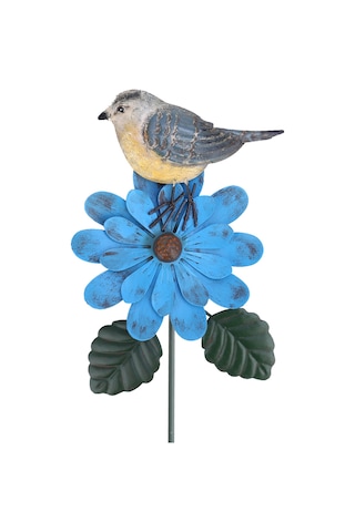 Hangfox Güçlü Demir Kuş Ve Çiçek Direği, Kırsal Stili Bahçe Dekorasyonu, Dış Mekan Kullanıma Uygun, Kolay Sabitleme, Sonbahar Bahçesi Zenginliği