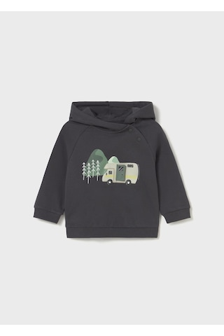 Mayoral Erkek Bebek Kapşonlu Sweatshirt Gri