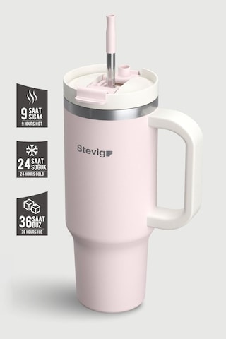Stevig 2 Moods Tuck-in Tumbler Sızdırmaz Çelik Termos 900 Ml Petal Pink St-241 Pembe