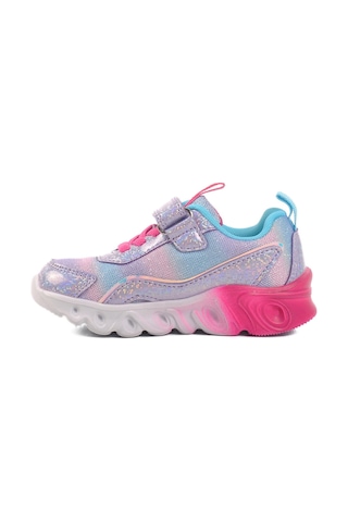 United Colors of Benetton Lila Cırtlı Işıklı Kız Çocuk Spor Ayakkabı Bnı-10136 B