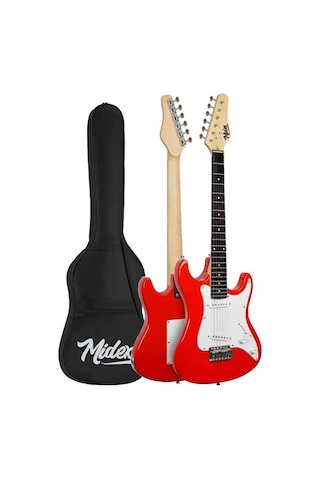 Midex Ceg-36rd 8-12 Yaş Çocuklar İçin Amfili Full 3/4 36 İnç Elektro Gitar Seti Kırmızı