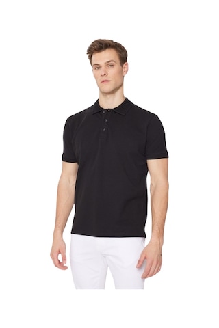 Ac&Co / Altınyıldız Classics Erkek Siyah Slim Fit Dar Kesim Polo Yaka Tişört 4A4820200001SyhXL Siyah