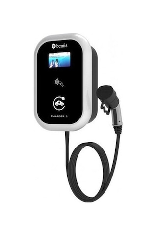 Bemis 22kw Trifaze Araç Şarj Cihazı 5 Mt Kablolu Ekranlı Kablo Ucu Prizli Model 2 Charger Plus Bev-1532-2354
