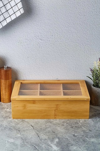 Perotti Orso Bambu 6 Bölmeli Çay Kutusu 16616 Ahşap