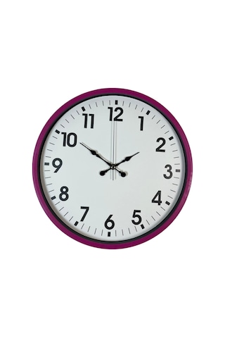 Zentime 36 Cm Pembe Dekoratif Duvar Saati çok Renkli