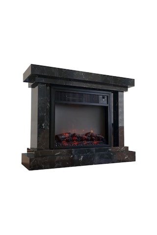 Elektrikli Fanlı Desenli Şömine Large 1000w / 2000w Lotus Desenli Lotus