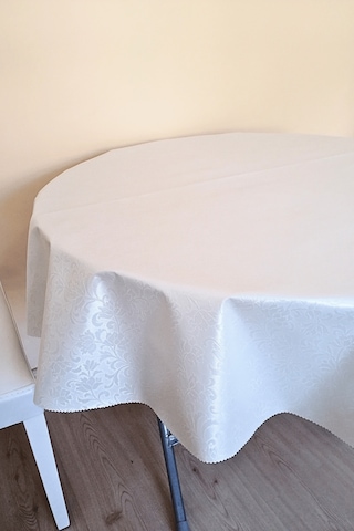 Altı Astarlı Yuvarlak Muşamba Masa Örtüsü -140 Cm Çap-elg17