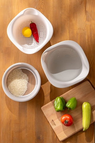 Emsan Soft 3'lü Süzgeç Seti Gri