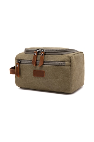 Mufunye Seyahat Tuvalet Çantası, İş Seyahatleri İçin Uygun, Askeri Yeşil