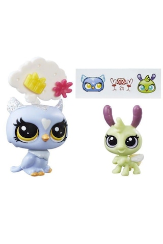 Miniş Ve Yavrusu Eona Eventide,elvin Lamplight Orijinal Aksesuarlı Minişler Lps Littlest Pet Shop - Miniş