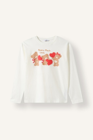 Defacto Baskılı Ve Pötikare Desenli 2li Pijama Takımı Kız Çocuk I1008a826wner105 Ekru-er105